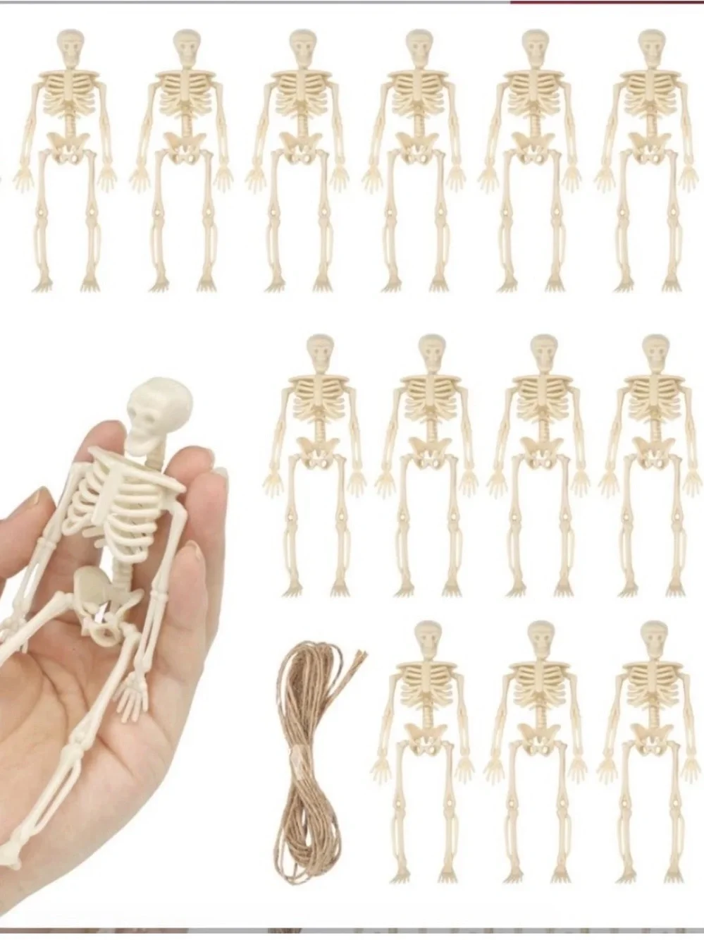 40 Pcs Halloween Mini Skeleton Figurine Decoration, 6